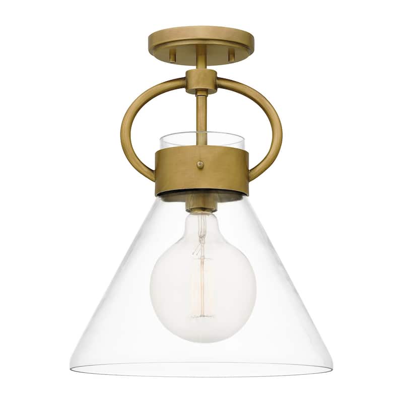 Quoizel Webster Ceiling Light in Weathered Brass