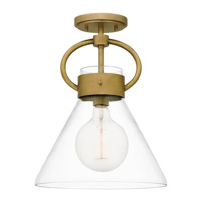 Quoizel Webster Ceiling Light in Weathered Brass