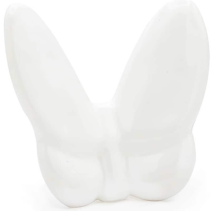 HomeRoots 3" White Crystal Butterfly Figurine Tabletop Sculpture