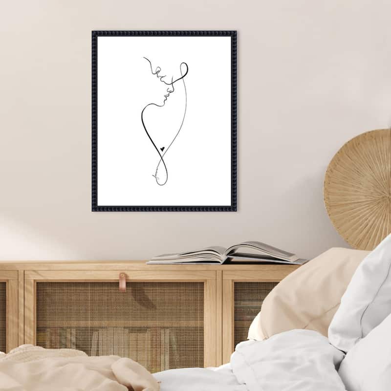 Forever by Isabella Karolewicz Framed Canvas Wall Art Print - Sylvie Beaded Black
