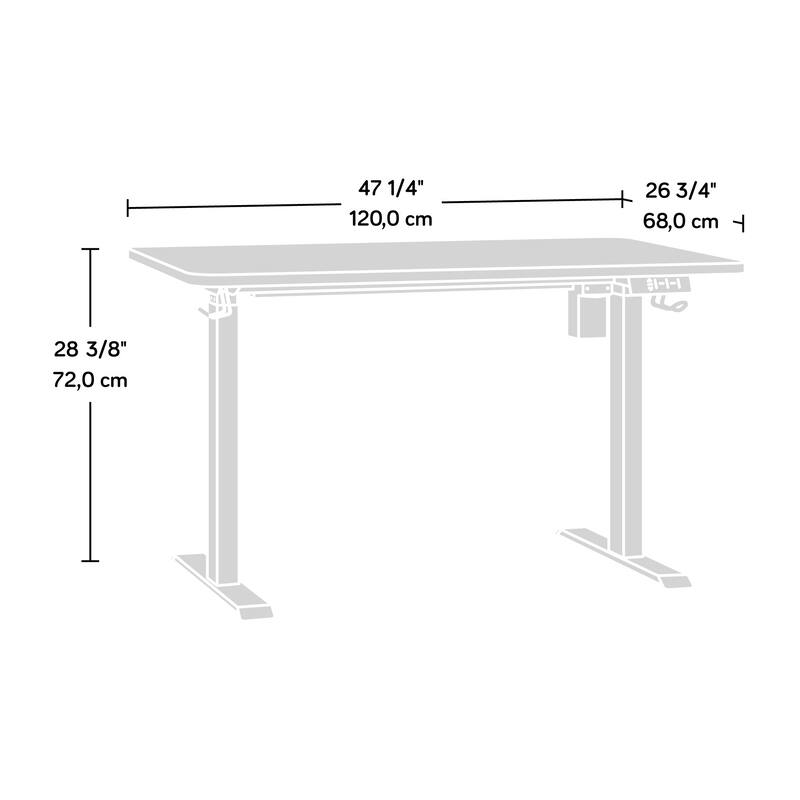 Engineered Wood Contemporary Sit/Stand Desk with Four Preset Heights