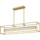 preview thumbnail 1 of 8, Dazzle Integrated LED Soft Gold Linear Chandelier