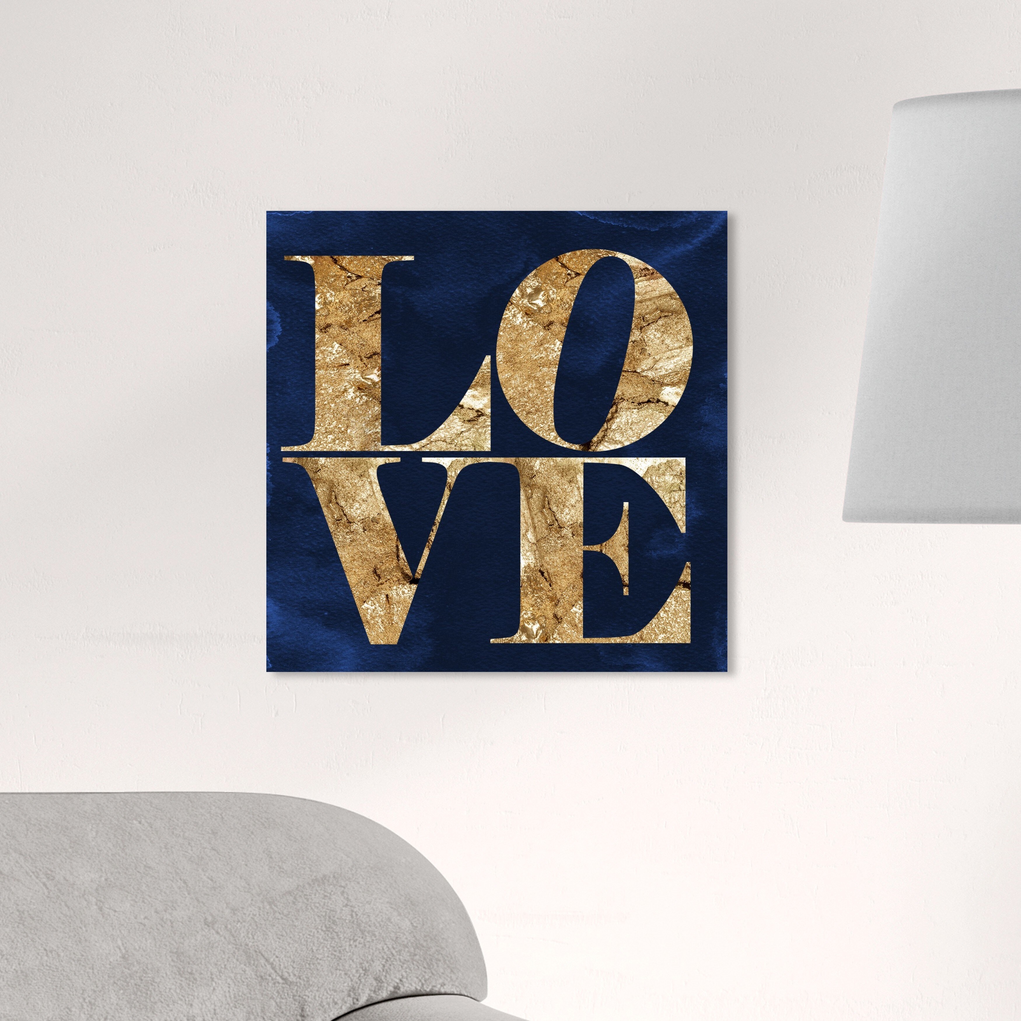 Oliver Gal Emballeur Navy Canvas Art