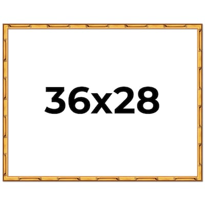 36x28 Frame Gold Bamboo Solid Wood Picture Frame | 1 Inch Moulding