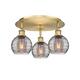 Option Brushed Brass / Light Smoke Deco Swirl