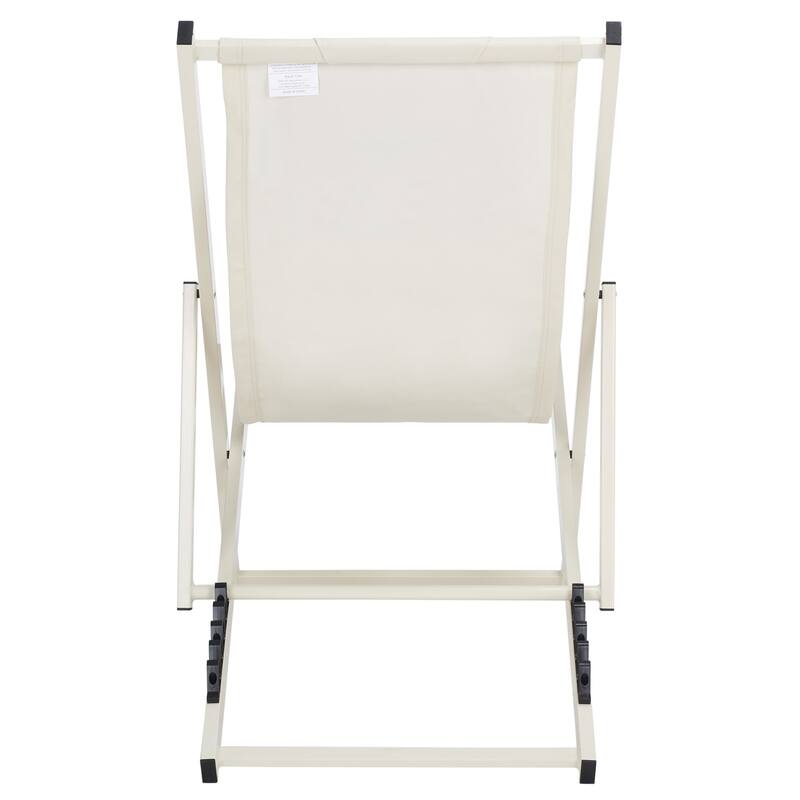 SAFAVIEH Outdoor Charlee Set of 2 Sling Chairs - 42" W x 26" D x 31" H - 42Wx26Dx31H