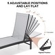 preview thumbnail 17 of 73, Outdoor All-Weather Patio Chaise Lounge Chairs Sun Lounger with Adjustable Backrest