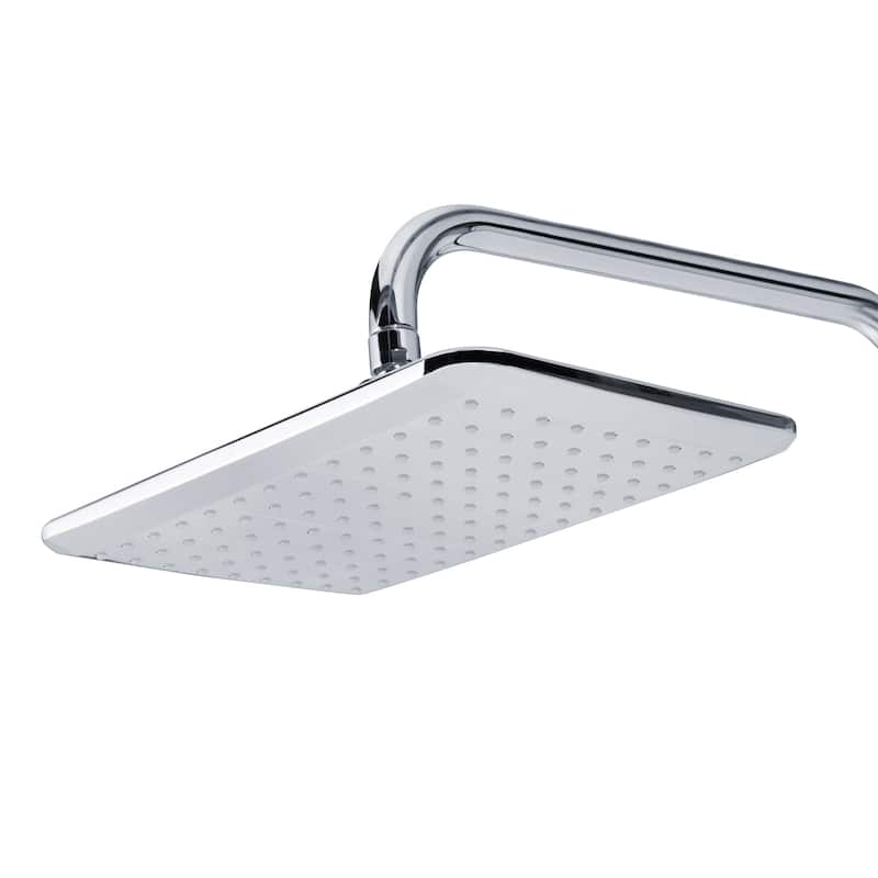 AquaPower 11-in Rain Showerhead Shower System with Pivoting Shower Arm and PULSE AquaPower Spray Chrome 1.8 GPM