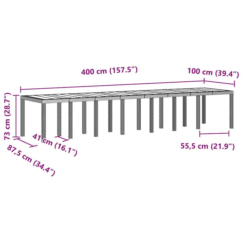 vidaXL Garden Dining Set with Cushions 17 pcs Anthracite PP