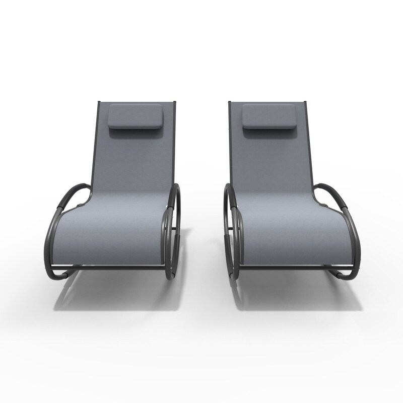 2-Piece Patio Rocking Chair Set for Outdoor Relaxation-image