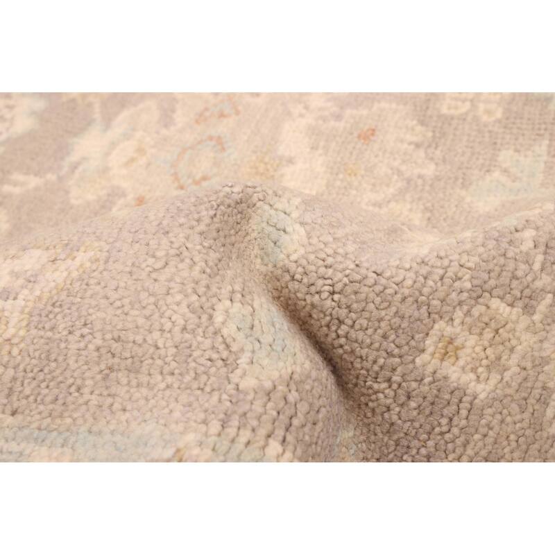 ECARPETGALLERY Hand-knotted Modern Oushak Grey Wool Rug - 8'7 x 11'10