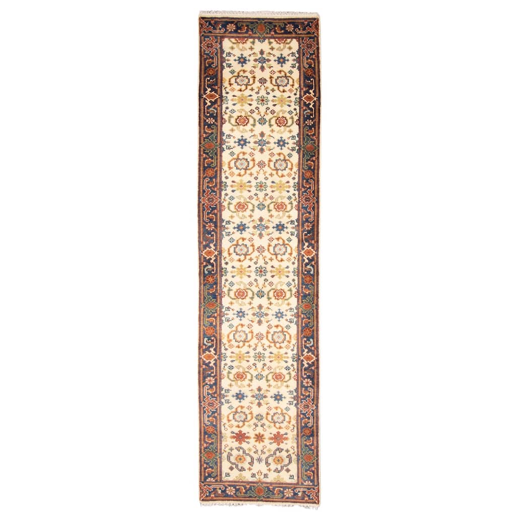 ECARPETGALLERY Hand-knotted Serapi Heritage Ivory Wool Rug - 2'5 x 9'11