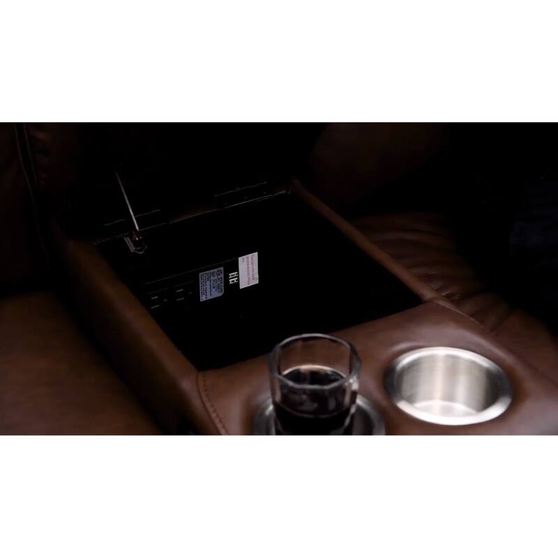 Hydeline Erindale Zero Gravity Power Recline and Headrest Top Grain Leather Sofa and Loveseat