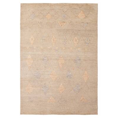 ECARPETGALLERY Hand-knotted Tangier Khaki Wool Rug - 5'1 x 7'10