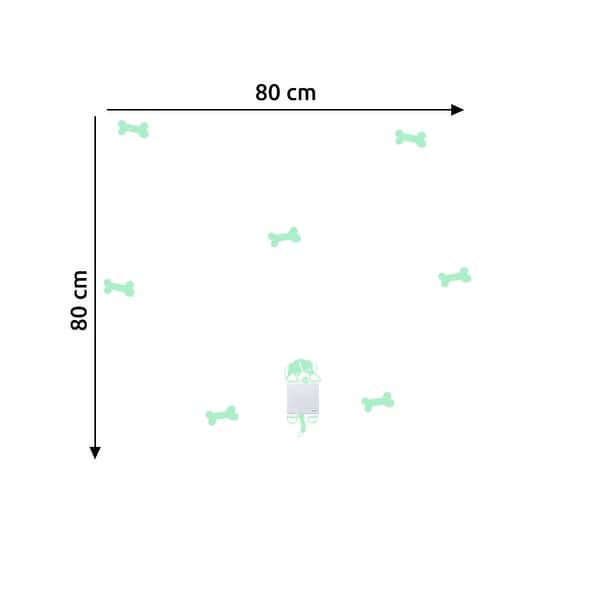 dimension image slide 1 of 2, Walplus Peel and Stick Wall Sticker Glow In The Dark Bone Dog Room Decor