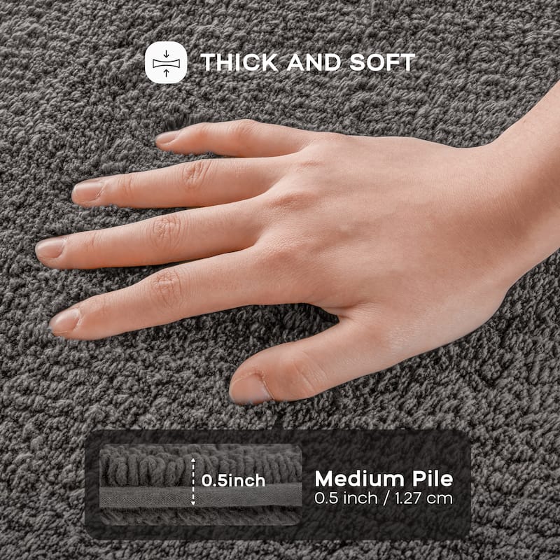 Madison Park Signature Splendor 100-percent Cotton Tufted 3000 GSM Reversible Bath Rug