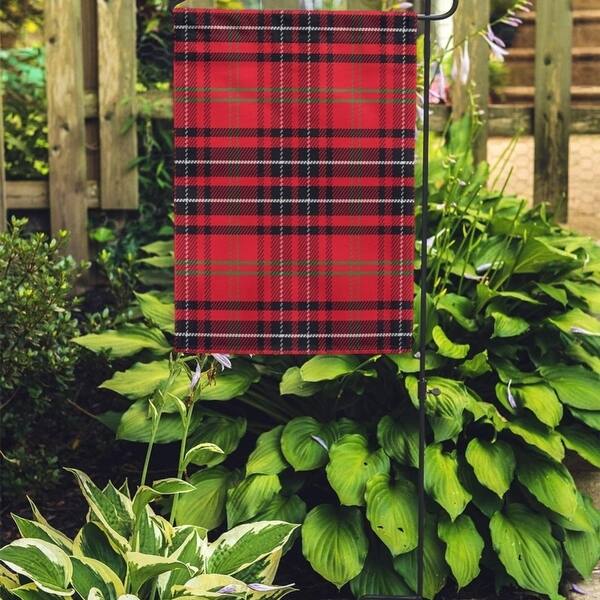 Shop Plaid Scottish Tartan Black Red And Green Pattern Abstract