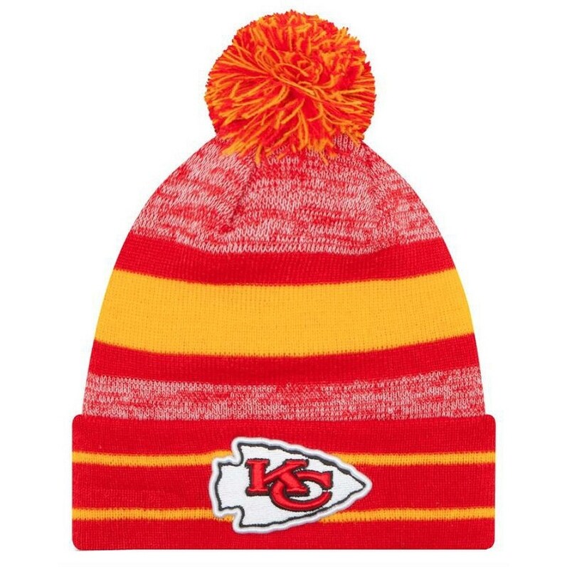 Shop New Era 2019 Nfl Kansas City Chiefs Cuff Pom Knit Hat Beanie