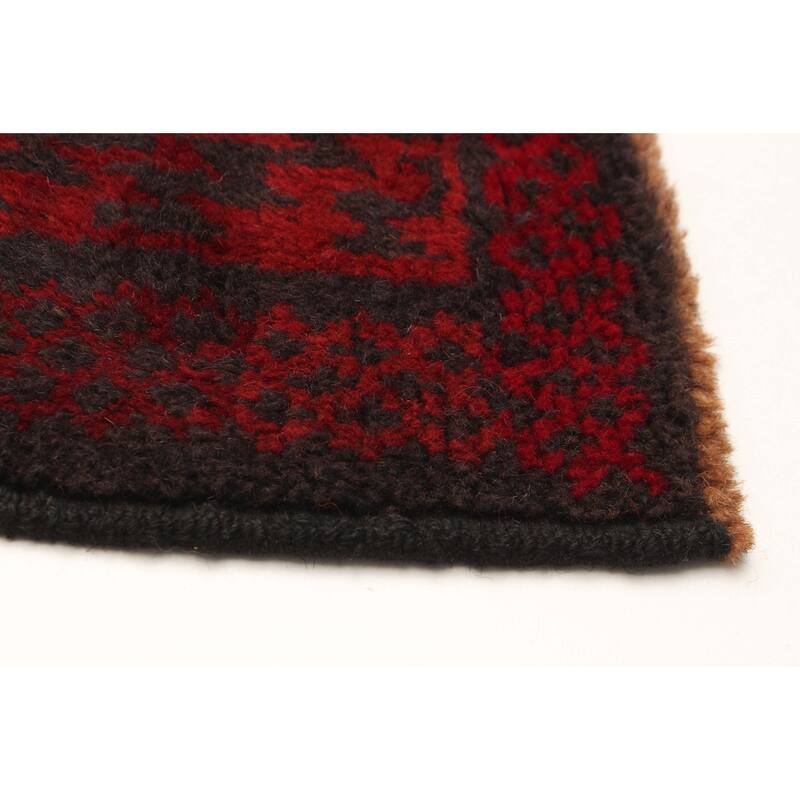 ECARPETGALLERY Hand-knotted Baluch Red Wool Rug - 3'9 x 6'3