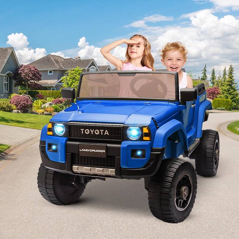 24v Ride On Toys for Big Kids,Licensed Toyota 2-Seater w/Remote Control, 4WD/2WD Switch, LED Lights