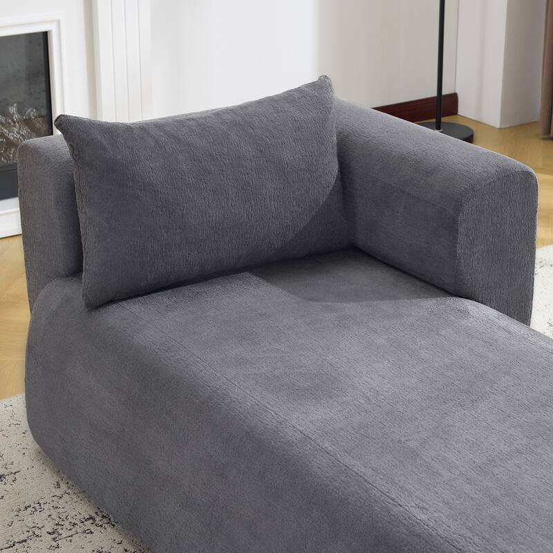 Bezseller Modern Chaise Lounge - Upholstered Sofa with Pillows for Bedroom & Living Room