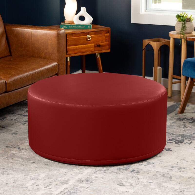 Jaxx Candler Round Couch Ottoman Large Coffee Table & Foot Rest