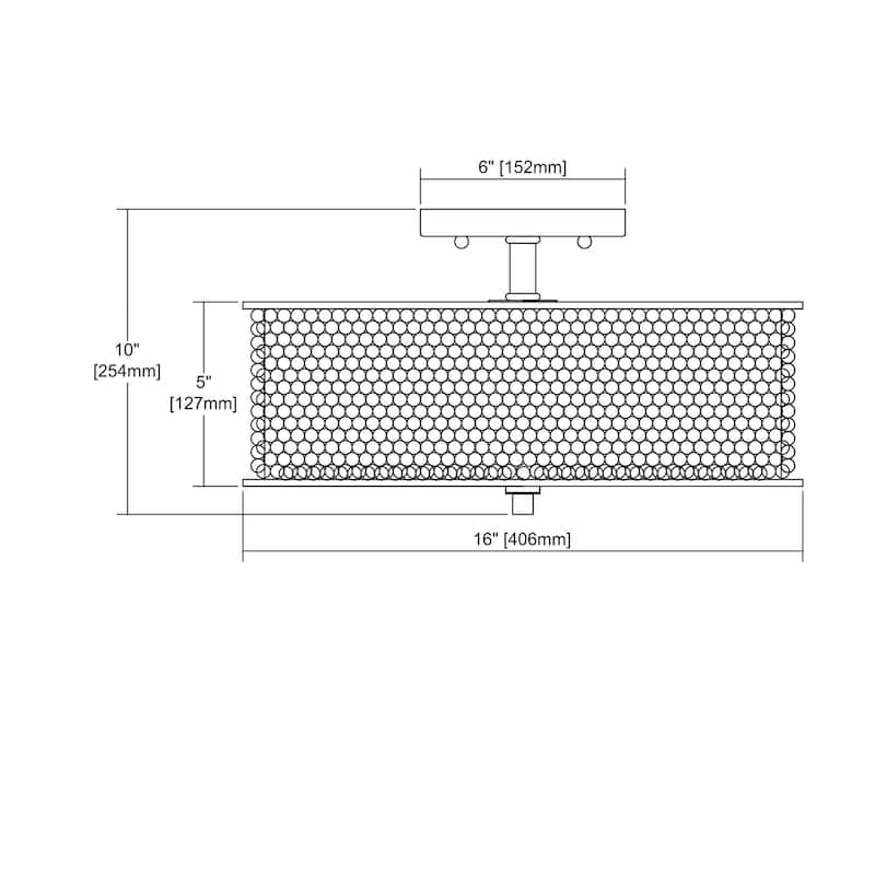 Elk Home Glass Beads Oiled Bronze With Clear S 3 Light Semi Flush