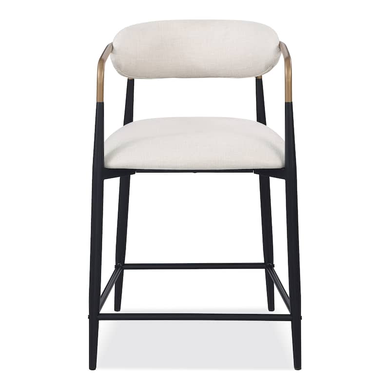 Furniture of America Darcy Modern Black Metal Counter Height Chairs (Set of 2)