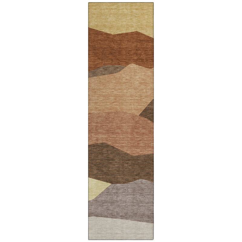 Machine Washable Indoor/ Outdoor Modern Dacono Chantille Rug