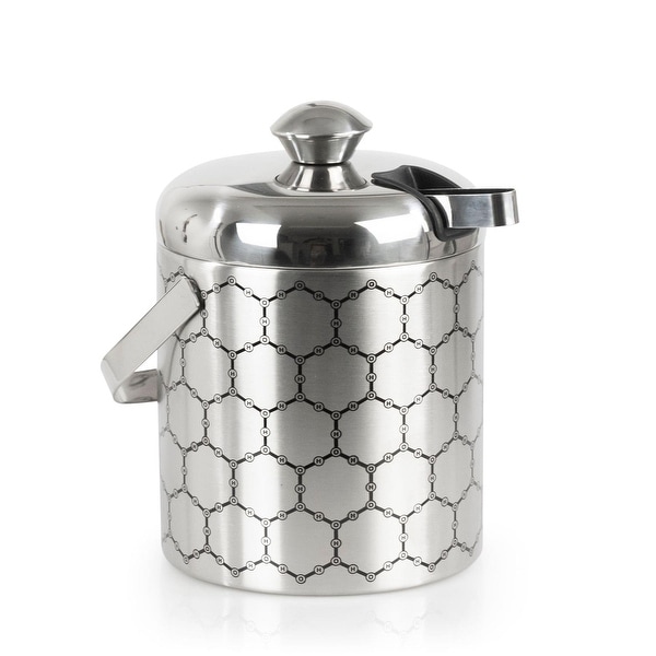 Stainless Steel Ice Bucket with Ice Molecule Pattern. Opens flyout.
