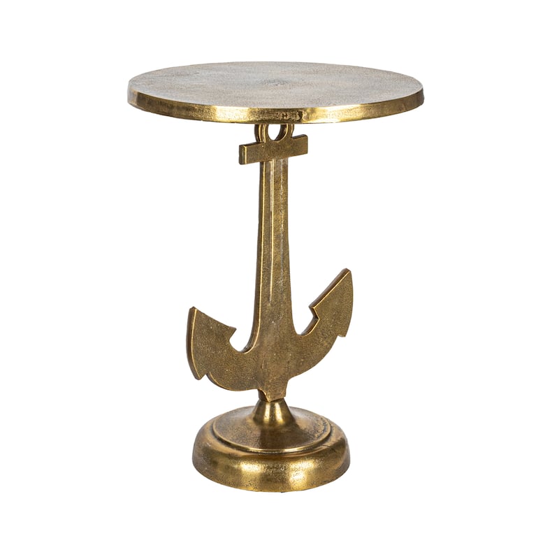 Nautical Accent Table with Anchor Base - 15.0"L x 15.0"W x 19.0"H