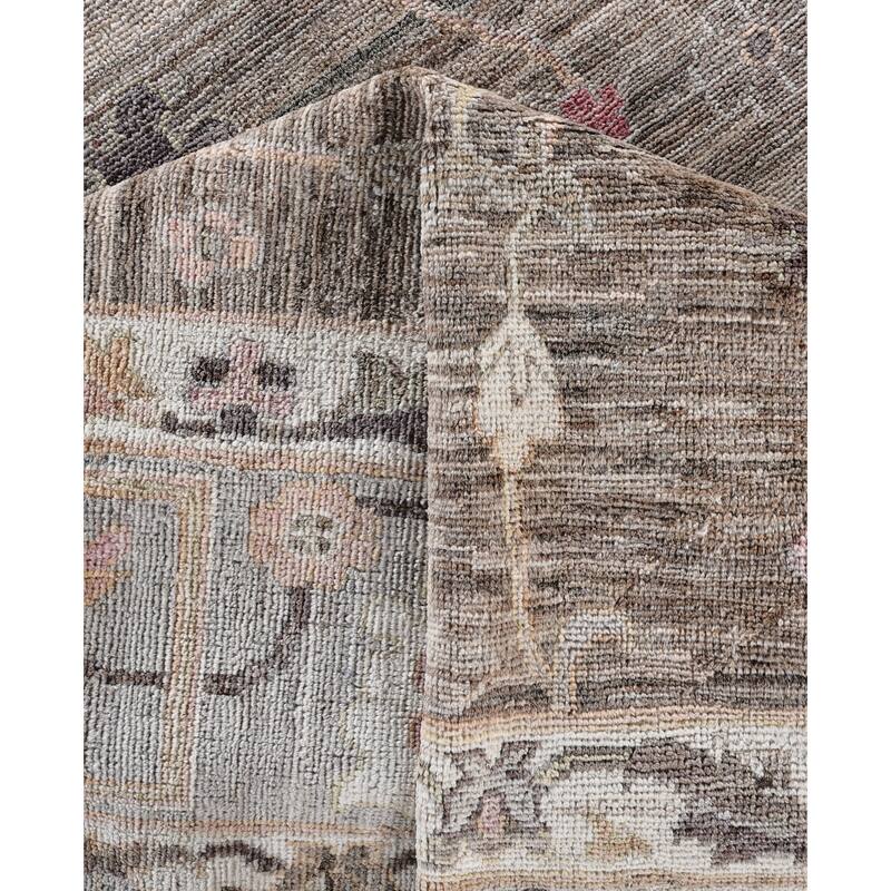Oushak One-of-a-Kind Hand-Knotted Area Rug - Brown - 9' 2" x 12' 3"