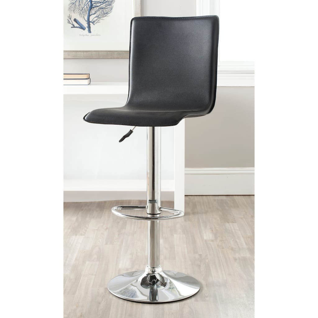 SAFAVIEH Kristi White Adjustable 23-30-inch Swivel Bar Stool - 16.1" x 19.3" x 37.8" - 17Wx19Dx44H