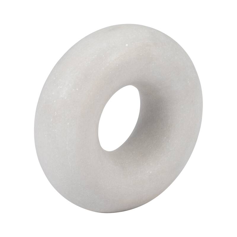 Sagebrook Home Marble, Sculpture, White, Solid Color