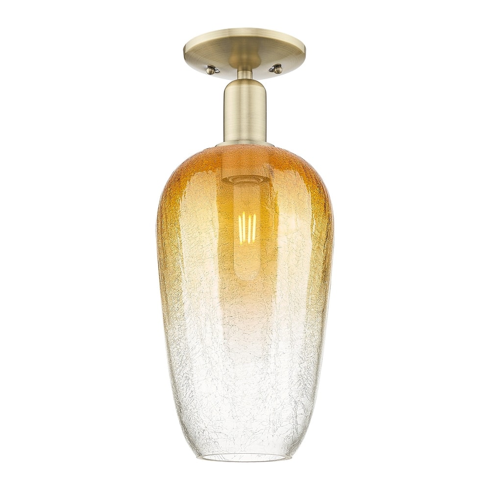 Innovations Lighting 716-1C-17-7 Brookhaven Flute Semi-Flush