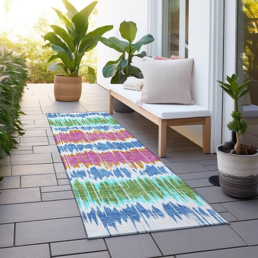 Machine Washable Indoor/ Outdoor Chantille Contemporary Ombre Rug