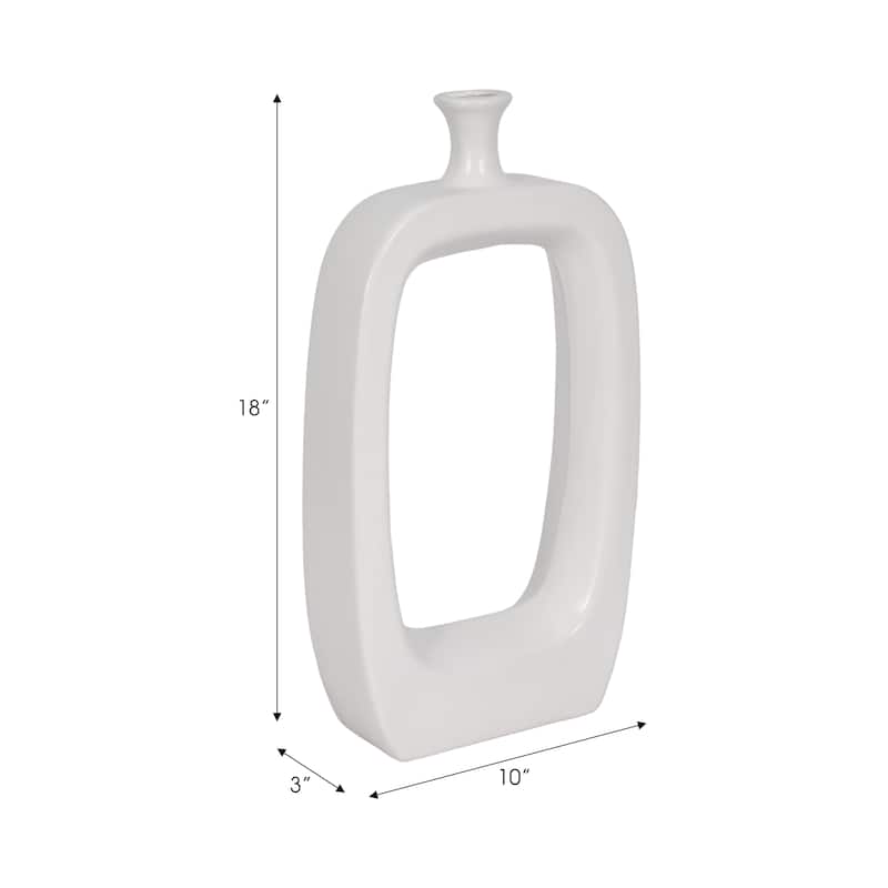 Sagebrook Home Modern Coastal Cut Out Ceramic Bud Vase