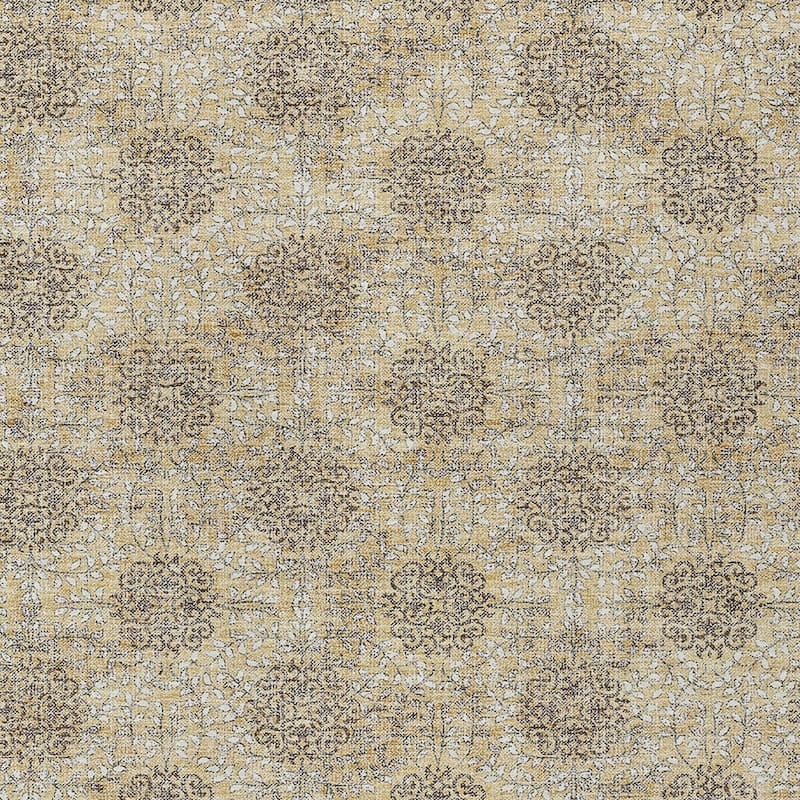 HomeRoots Damask Transitional Rectangle Outdoor Rug