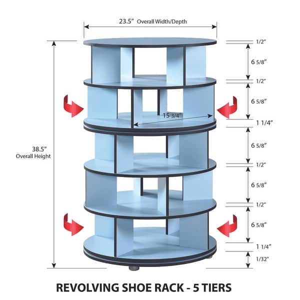 5-Tier Revolving Shoe Rack - Bed Bath & Beyond - 42258501