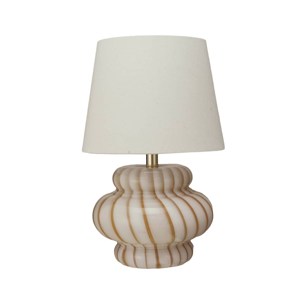 Sunbeam Striped Hand-Blown Art Glass Table Lamp