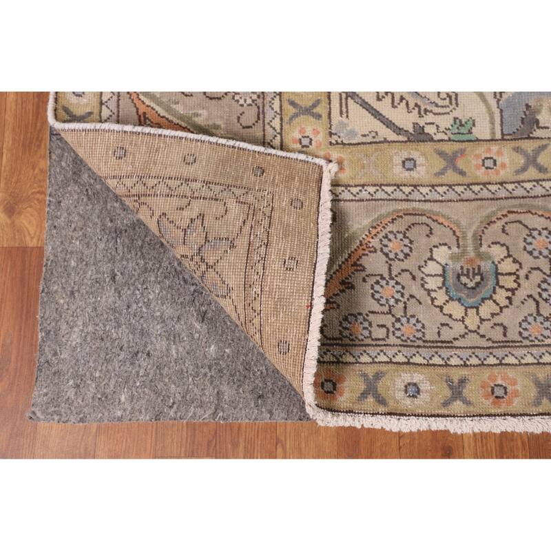 Over-Dyed Tabriz Persian Vintage Area Rug Hand-Knotted Wool Carpet - 9'7" x 12'3"