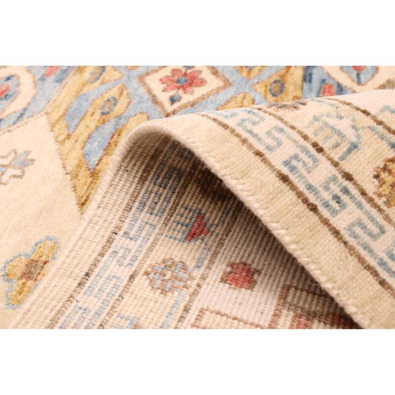 ECARPETGALLERY Hand-knotted Jules Sultane Light Khaki Wool Rug - 9'1 x 12'2