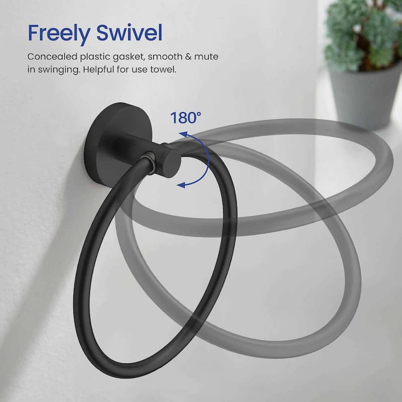 Circular Bathroom Towel Ring - N/A