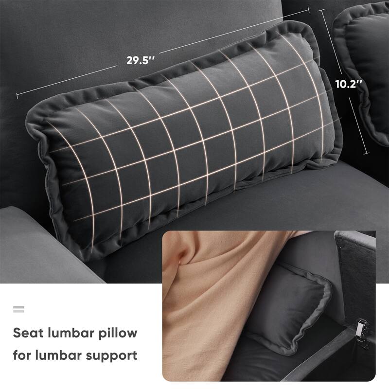 Sleeper Couch Set with Chaise