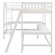 preview thumbnail 31 of 30, Wood Twin Size L-Shaped Loft Bed with Ladder and 2 Built-in Desks, Gray