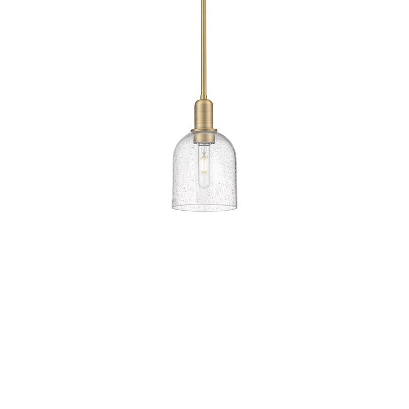 Innovations Lighting 716-1S-11-6 Bella Pendant Bella 6" Wide Mini - Brushed Brass / Seedy