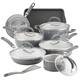 Rachael Ray Aluminum 13-Piece Nonstick Cookware Set - 13 Pc - Gray Shimmer - 13 Piece
