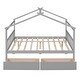 preview thumbnail 47 of 47, Wooden House Bed With Drawers
