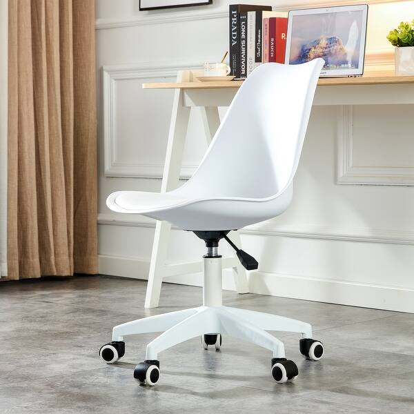 Clear Desk Chair, Adjustable 360 °Swivel Chair, Home Office Chair