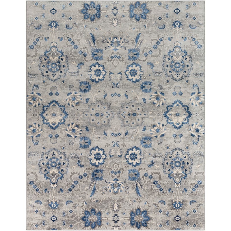 Copper Grove Ettiene Vintage Floral Trellis Area Rug
